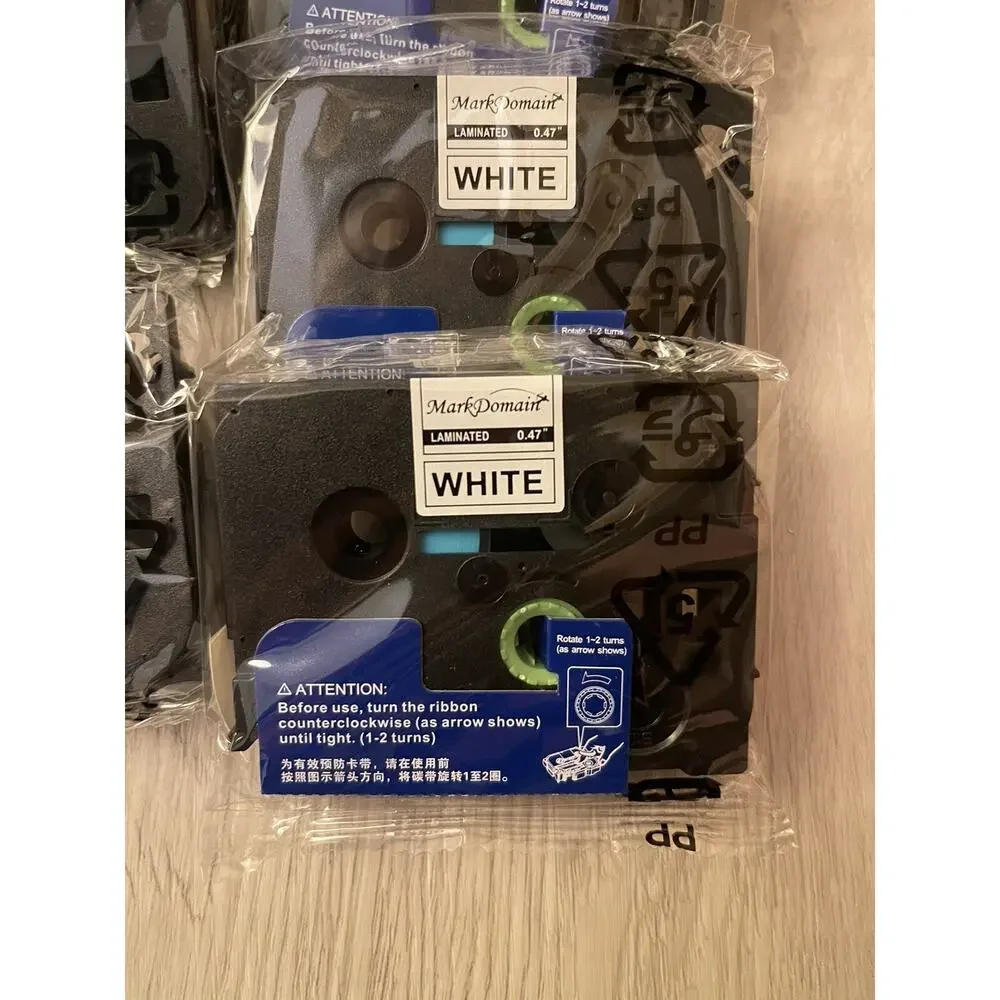 Sealed！MarkDomain Label Maker Tape Replacement for Brother TZe-231 Tape 12mm
